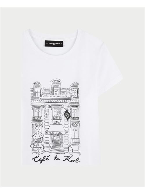 T-shirt bambina Karl Lagerfeld in cotone con stampa KARL LAGERFELD | Z3049410P